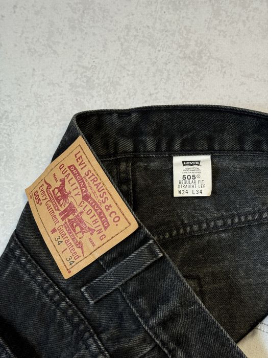 Винтажные джинсы Levi’s 505 made in Mexico черные мужские (оригинал)