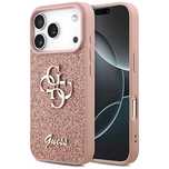 Etui Guess Fixed Glitter Big 4G na iPhone 17 Pro - różowe