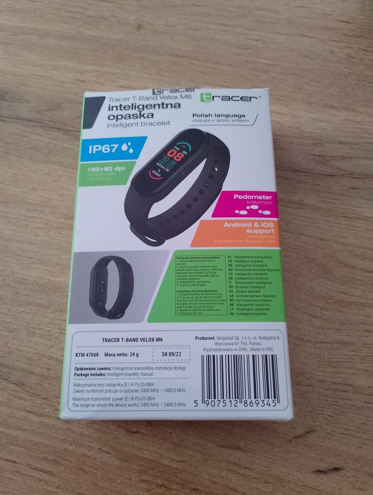 Opaska smart Tracer T-Band Velox M6