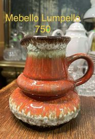 Stary Dzbanek ceramiczny kolorowy dekoracja naczynie 750