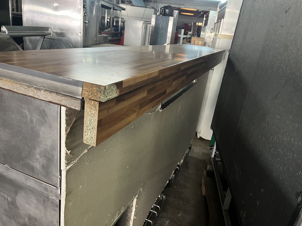 Balcão de Atendimento Refrigeração de 3 portas em inox