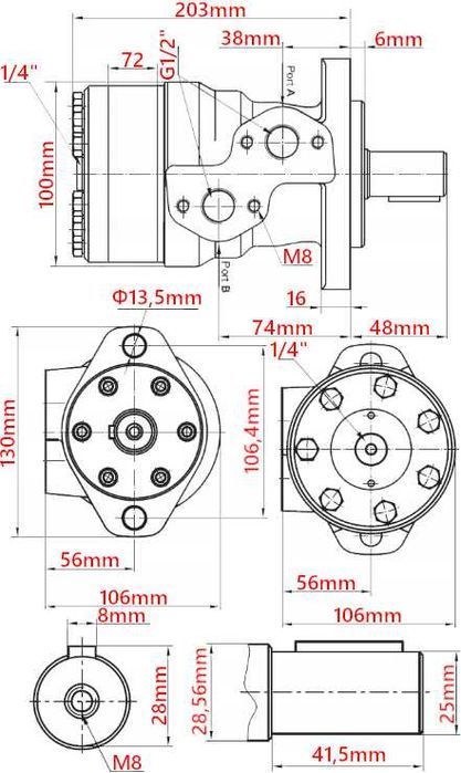Silnik Hydrauliczny BMR SMR OMP 400 cm3 ALSG2 GR2 [4178]