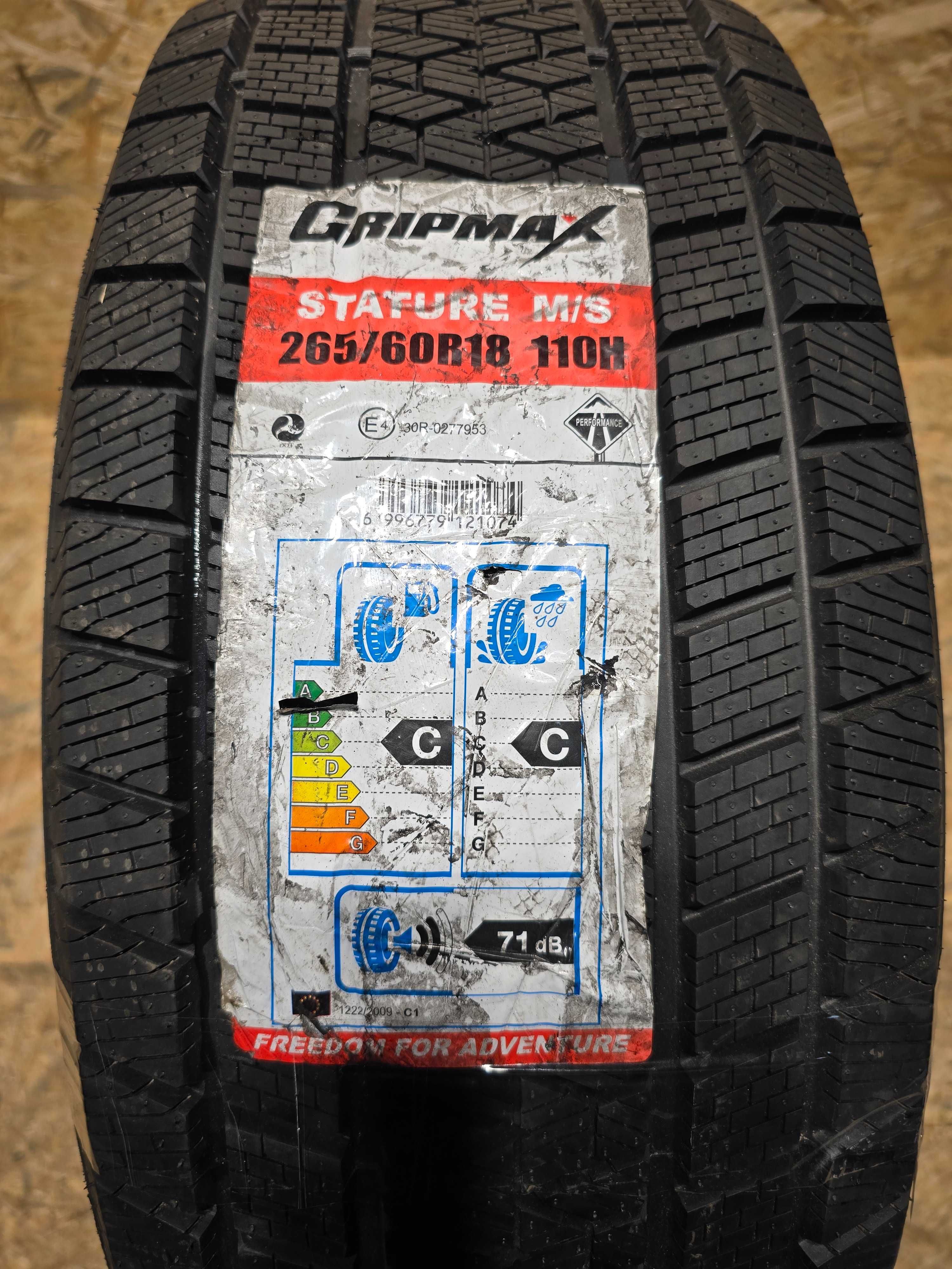 Opona pojedyńcza 265/60/18 110H Gripmax Stature M/S
