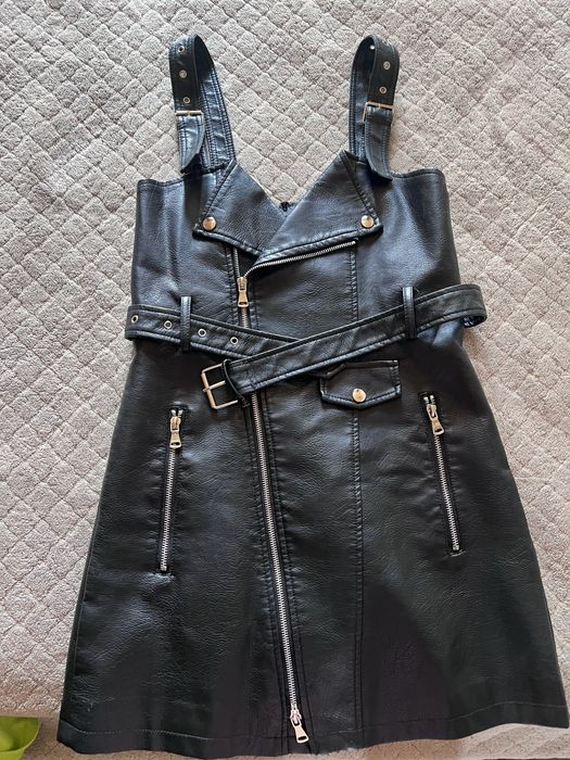 Кожаный сарафан очень крутой хс размер