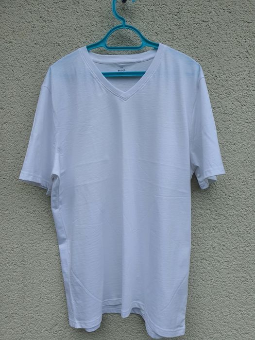 Biały t-shirt męski XL bawełna 100%  
XL · Nowy z metką · C&A