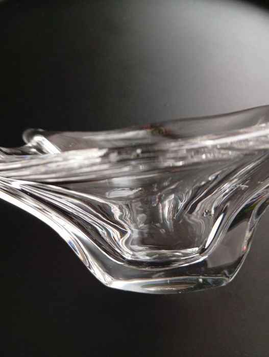Patera ze szkła kryształowego Val St Lambert lata 60 XX w