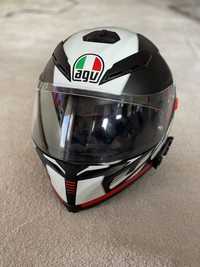 Capacete AGV com kit PACKTALK CARDO BOLD