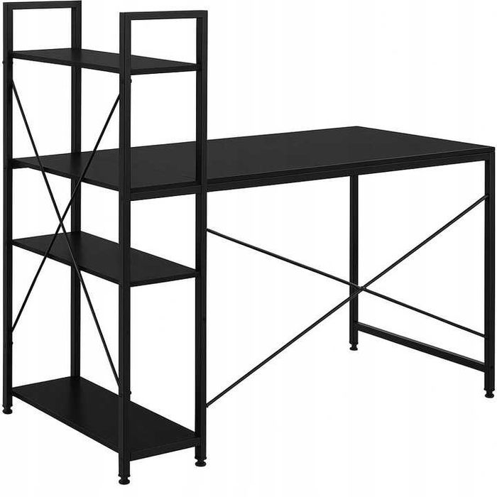 NOWE Biurko Gamingowe Metalowe Komputerowe Loft Czarne Prezent Święta