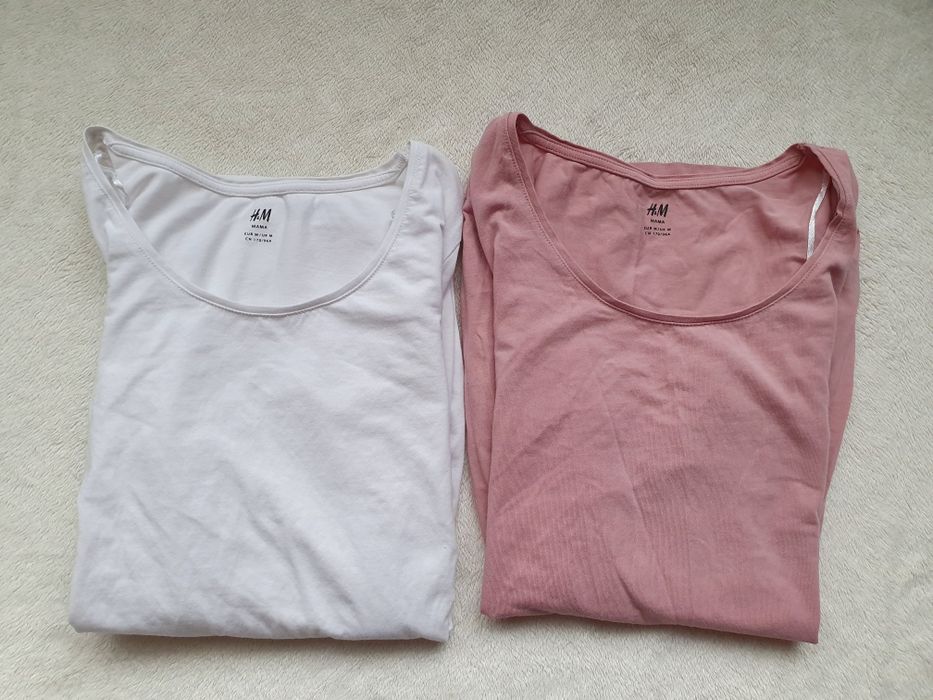 bluzki ciążowe M/L h&m koszulki topy z długim rękawem mama zestaw komp