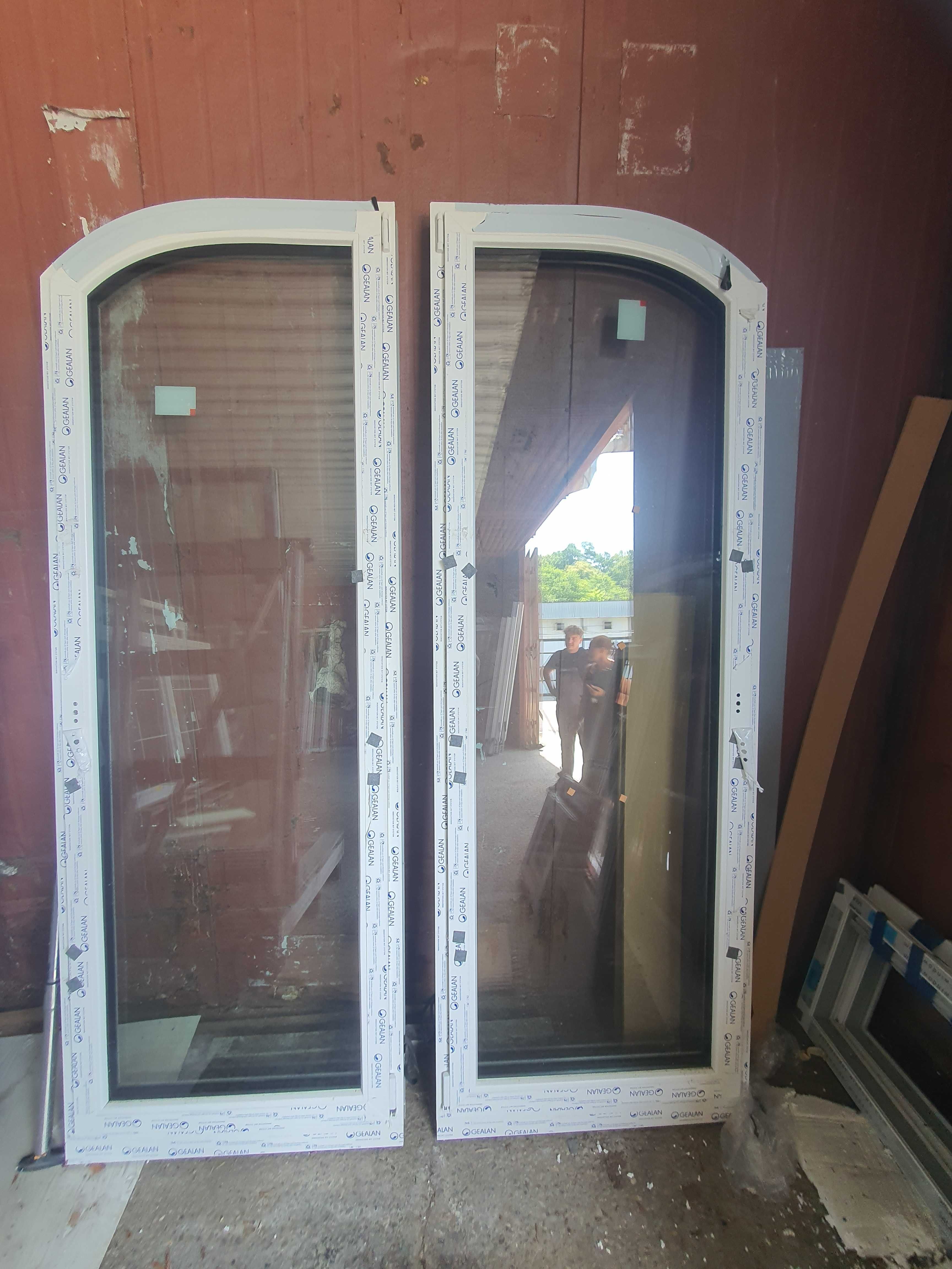 Okno łuk 880 x2508  Biały/Antracyt 3 szyby #OK32