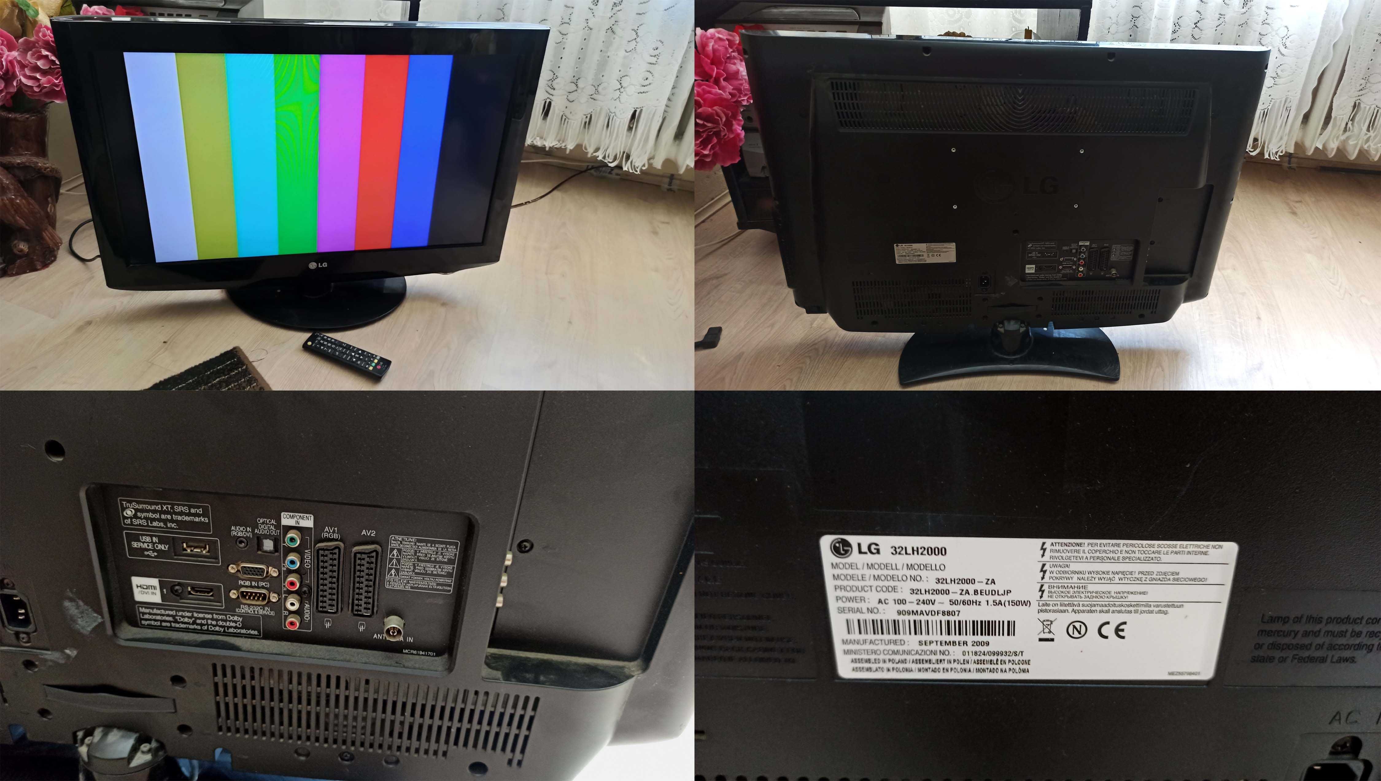 tv/monitor LG 32LH2000 VGA DVB-T analog + pilot