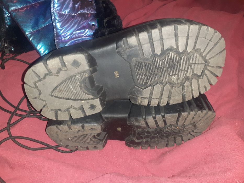 Высокие сапоги дутики Space BAE Escaped зимние тёплые фиолетовые 36