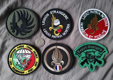 Legia Cudzoziemska zestaw 6 naszywek Francja Legion Etrangere