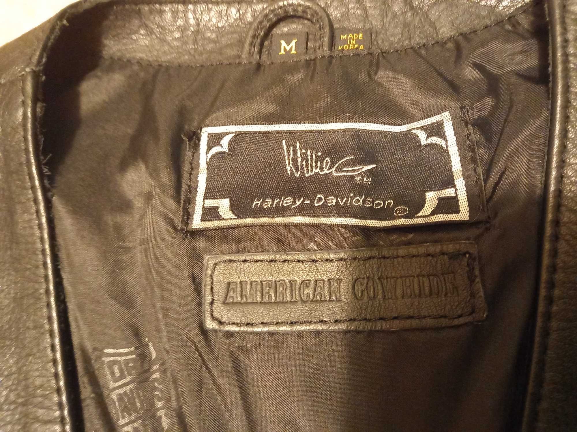 Colete original Harley Davidson Willie G. em pele para homem