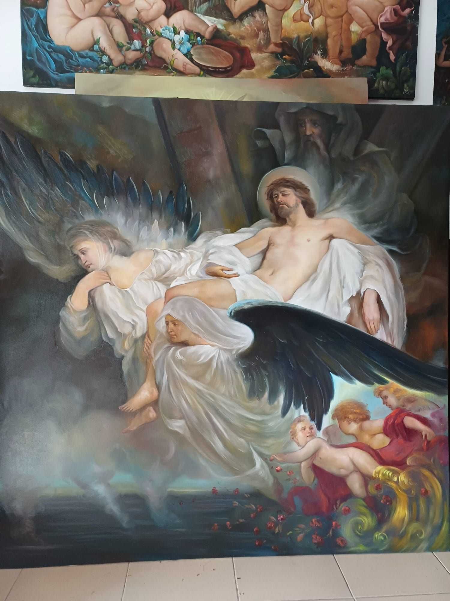 Pintura arte Sacra morte do Cristo