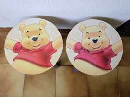 2 bancos madeira para criança Winnie the pooh