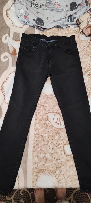 Брюки мужские скини черные