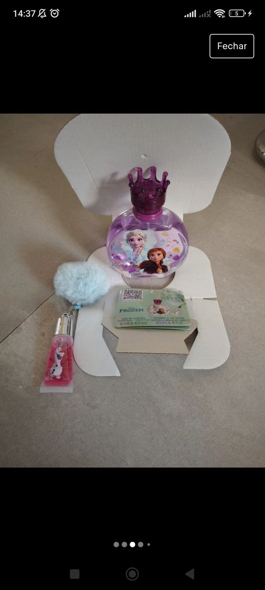 Mala Frozen Disney com Eau de Toilette e lip gloss