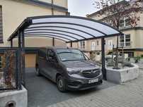 Wiata samochodowa na 1 samochód Aluminium poliwęglan antracyt