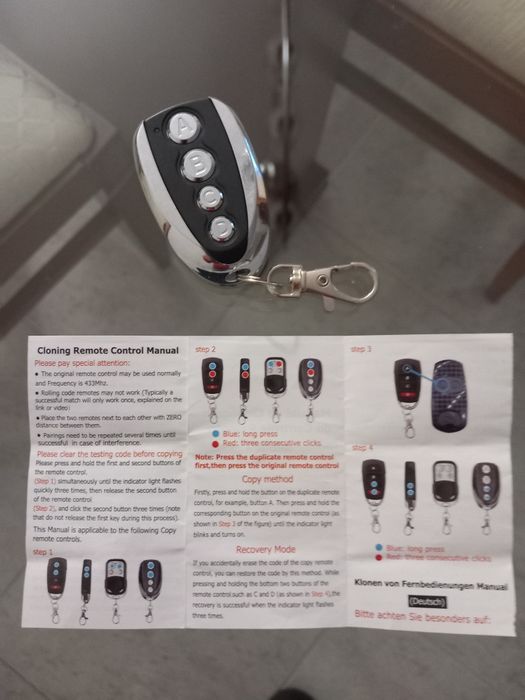 Comando portão de garagem para duplicar o original