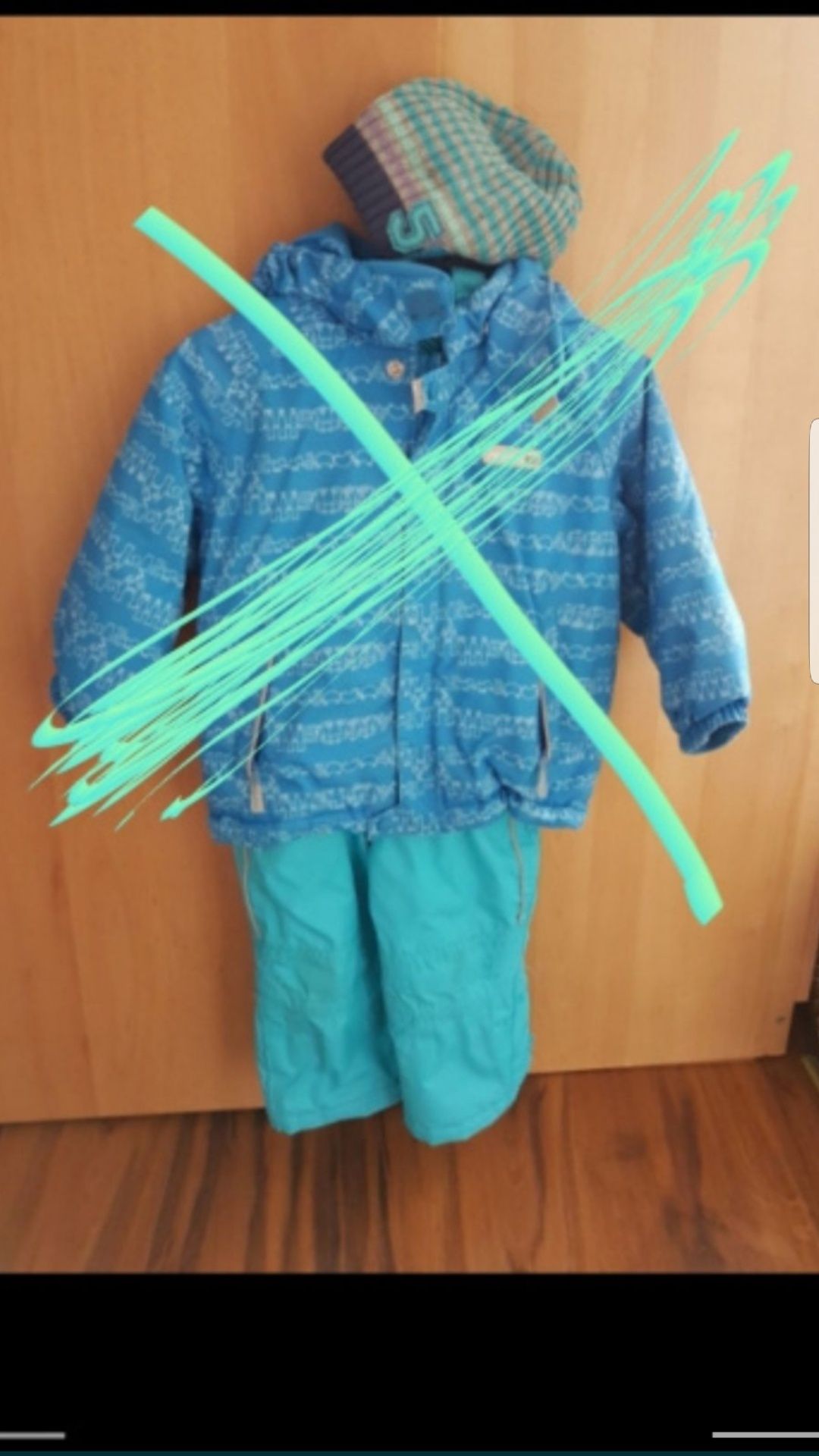 Spodnie narciarskie na szelkach roz 80