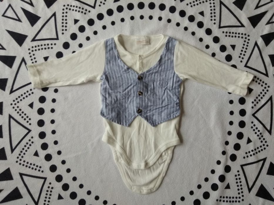 Body prążkowane z długim rękawem kamizelka 62 Lindex