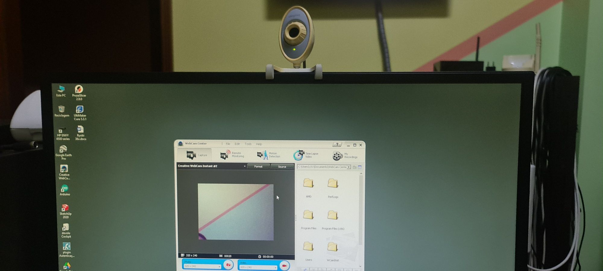Webcam creative usada
