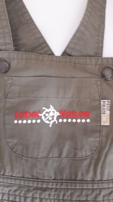 Petit Pirate idealne spodenki ogrodniczki cotton khaki r 18 m i 86