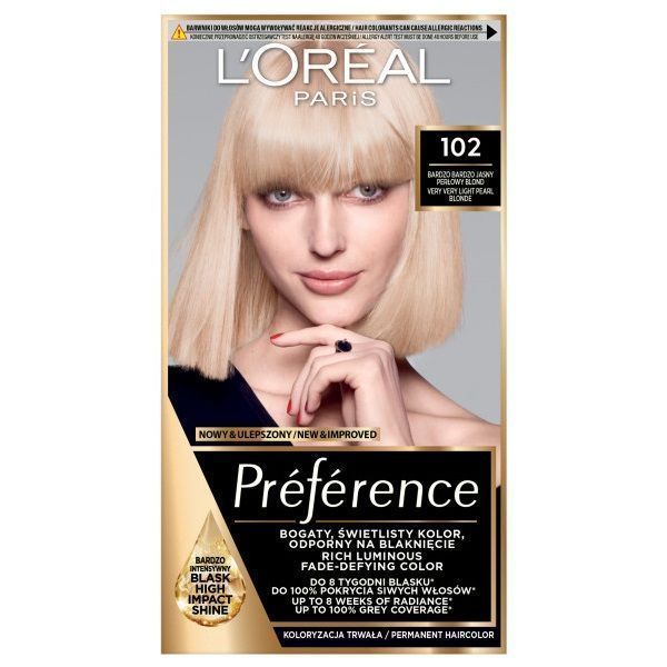 L'Oreal Paris farba do włosów 102 Bardzo Bardzo Jasny Perłowy Blond