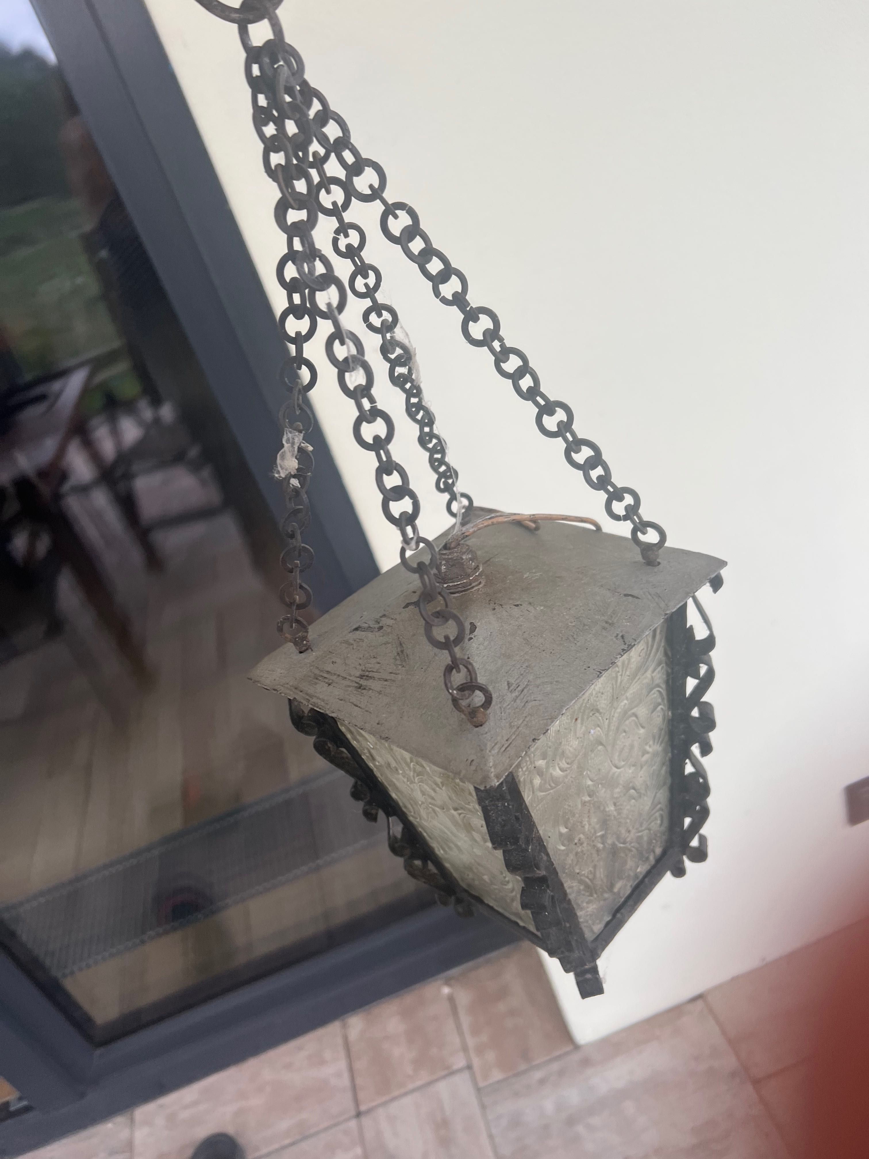 Lampa na zewnątrz ręcznie kuta antyk