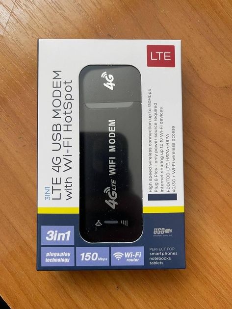 Мобільний 4G модем під сім карту 150 Мб/с, USB, WI-FI, вай фай модем