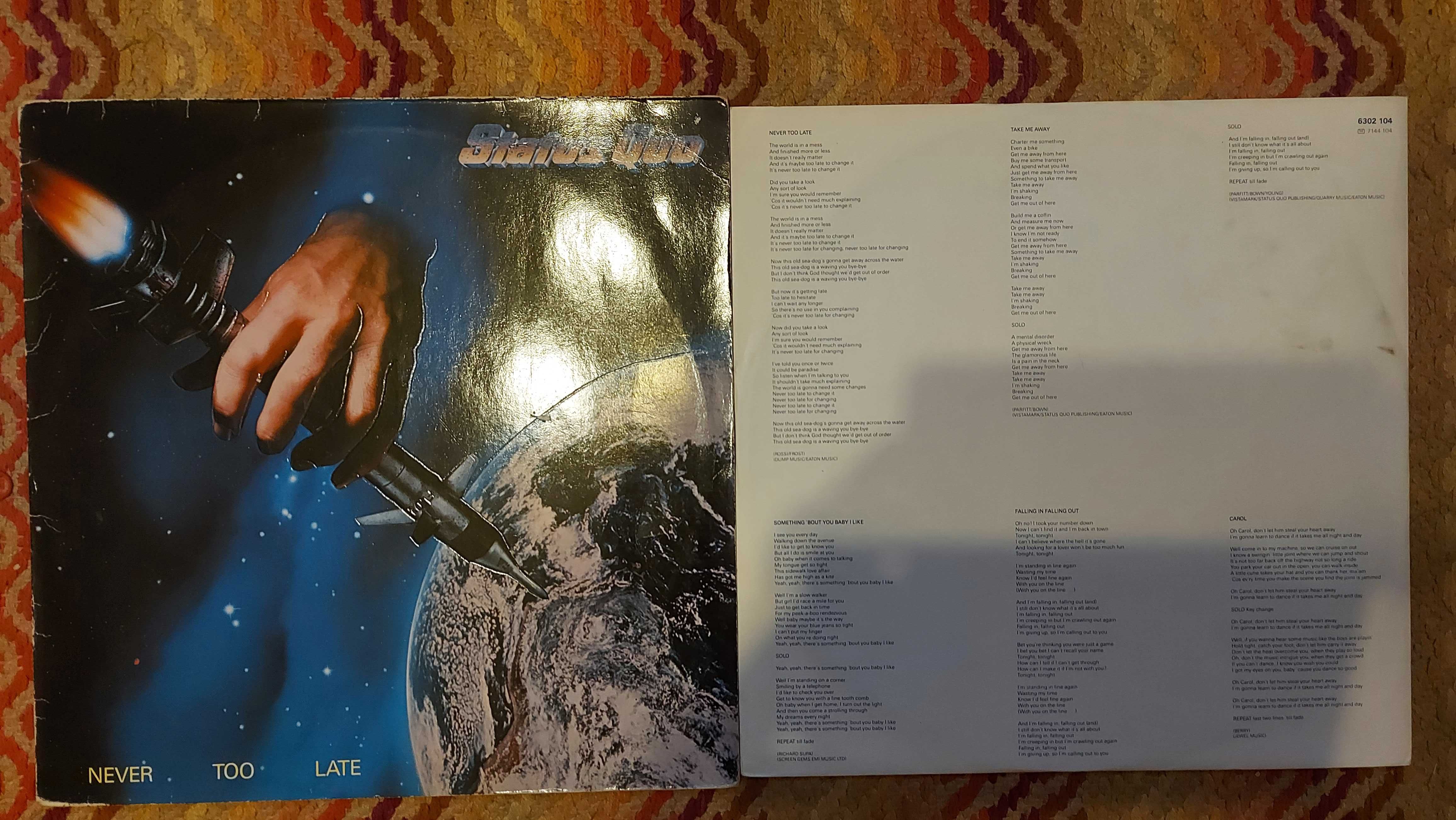 Status Quo ‎Never Too Late  FR 1981 (VG+/VG+)