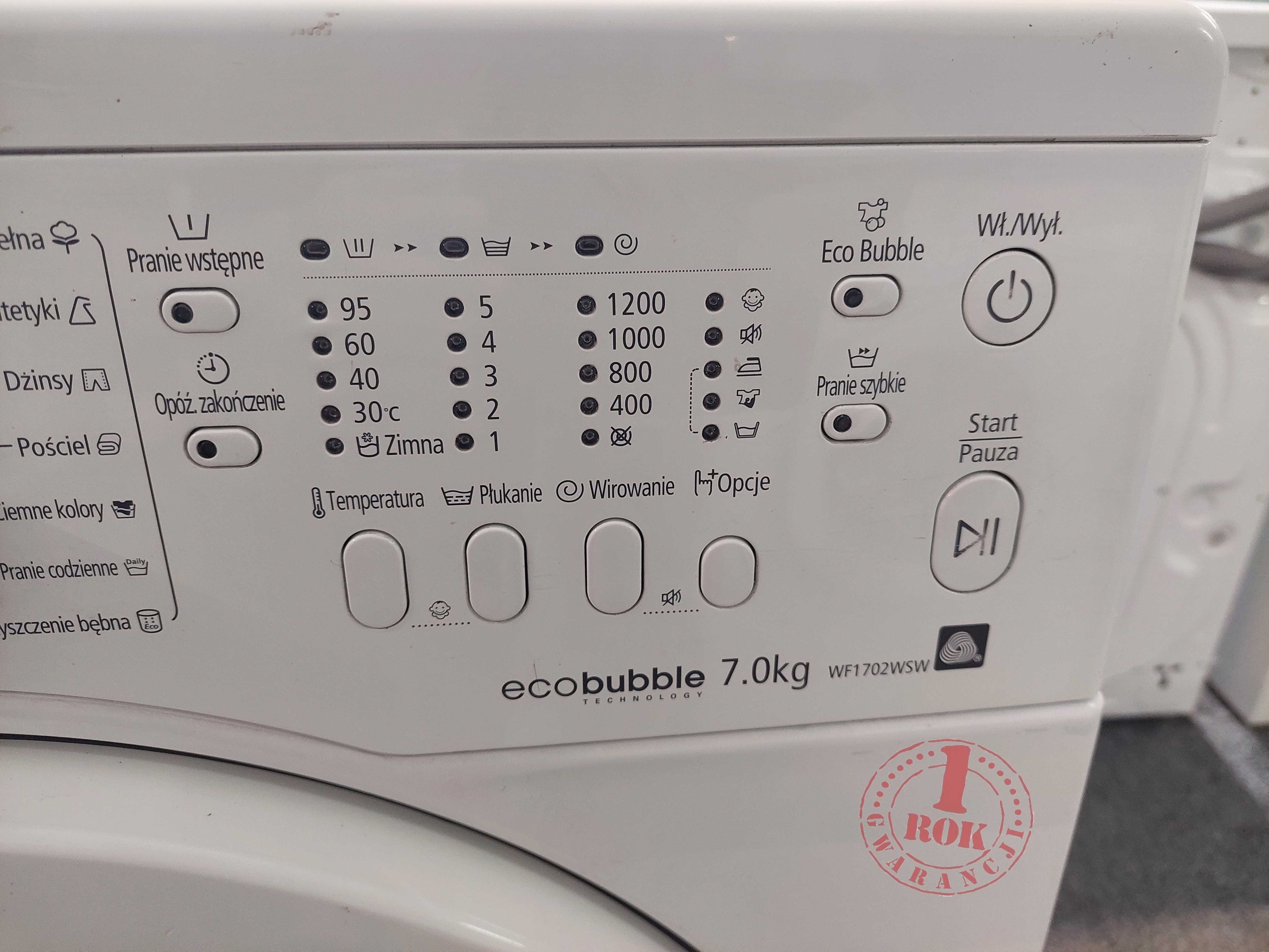 ROK GWARANCJA Pralka Samsung EcoBubble WF1702WSW2 7 kg 1200 obr. A++