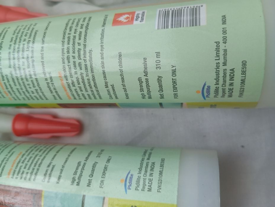 Высокопрочный многоцелевой строительный клей 3 флакона.