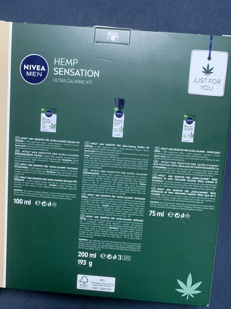 NIVEA MEN Zestaw dla mężczyzn HEMP SENSATION