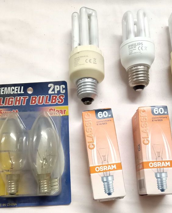 Lâmpadas novas e diversas, todo o lote (nº 11) por 5€