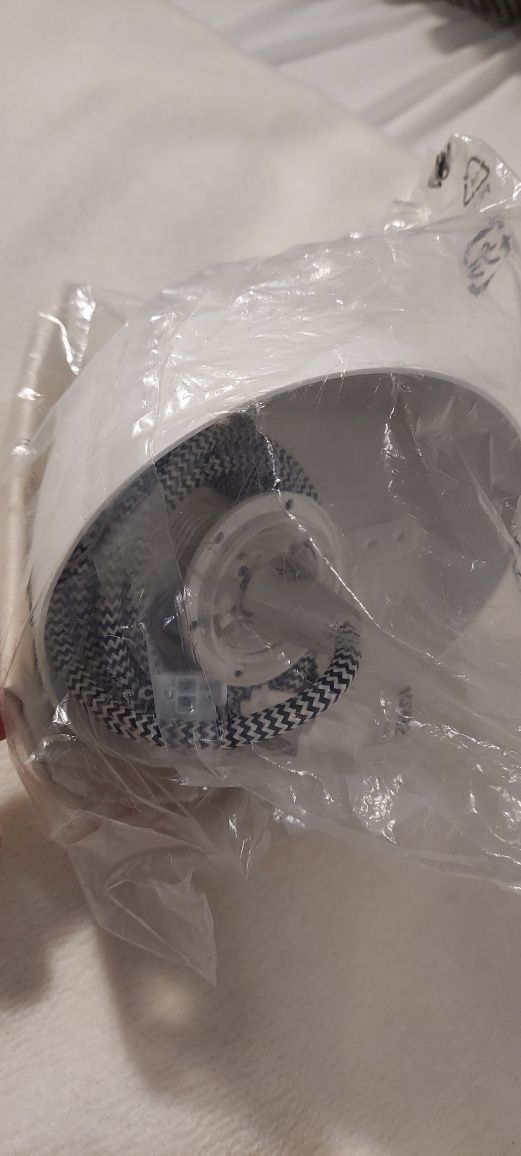 Oprawka do lampy IKEA Sekond nowa czarno biały sznur pepitka
