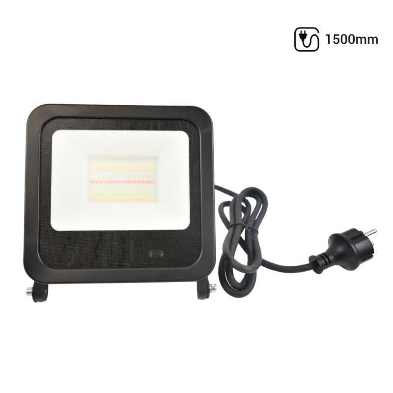 Projetor LED exterior RGBW com controlo remoto - IP65 - 120º- 50W