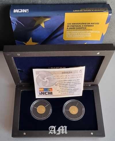 VENDIDO MoedaS de 0,25 E 20 Euros, Ouro Adesão Portugal  Espanha U.E.