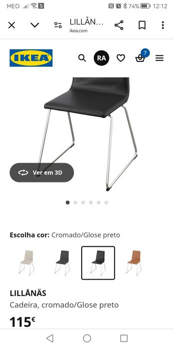 Vendo 4 cadeiras ikea