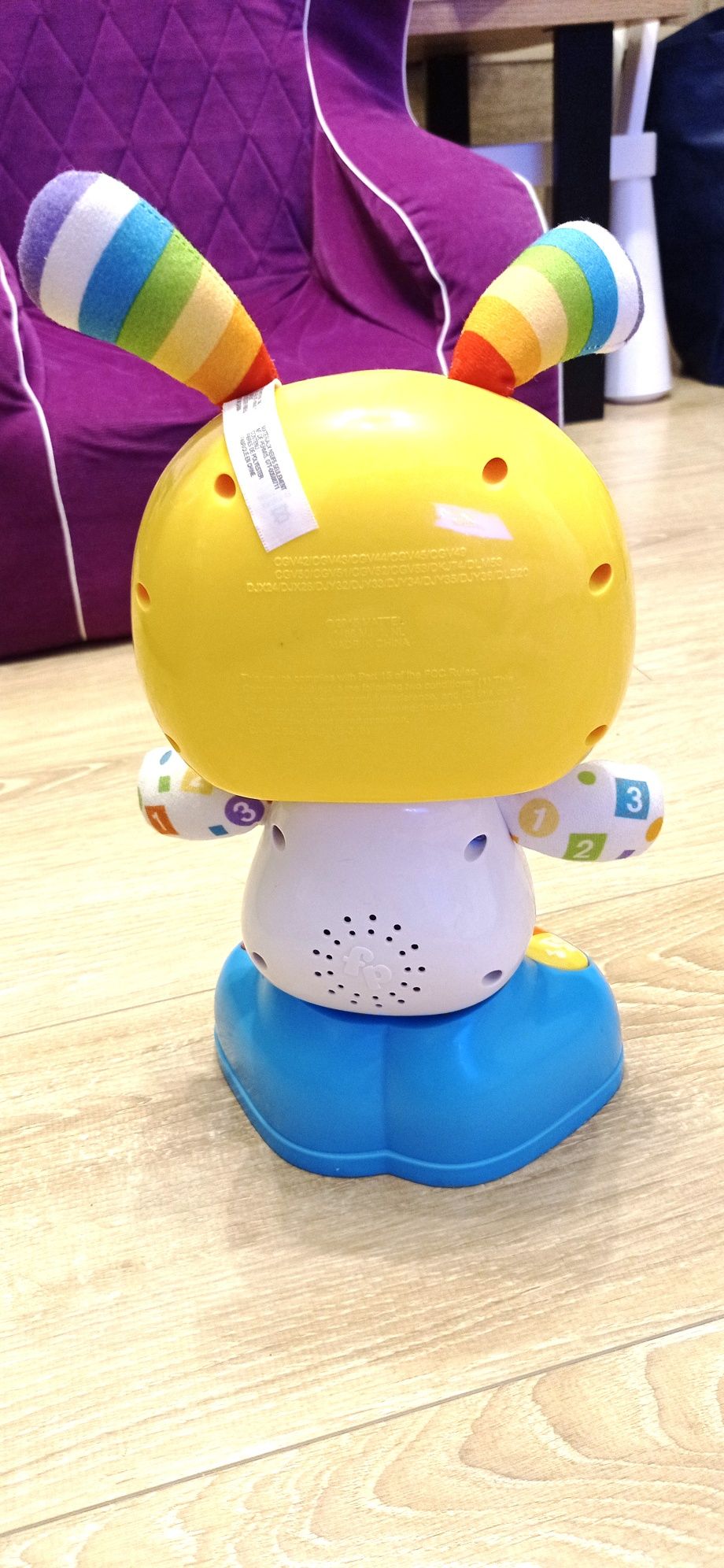 Robot Bebo ucz się i śmiej interaktywny Fischer Price gra śpiewa zapam
