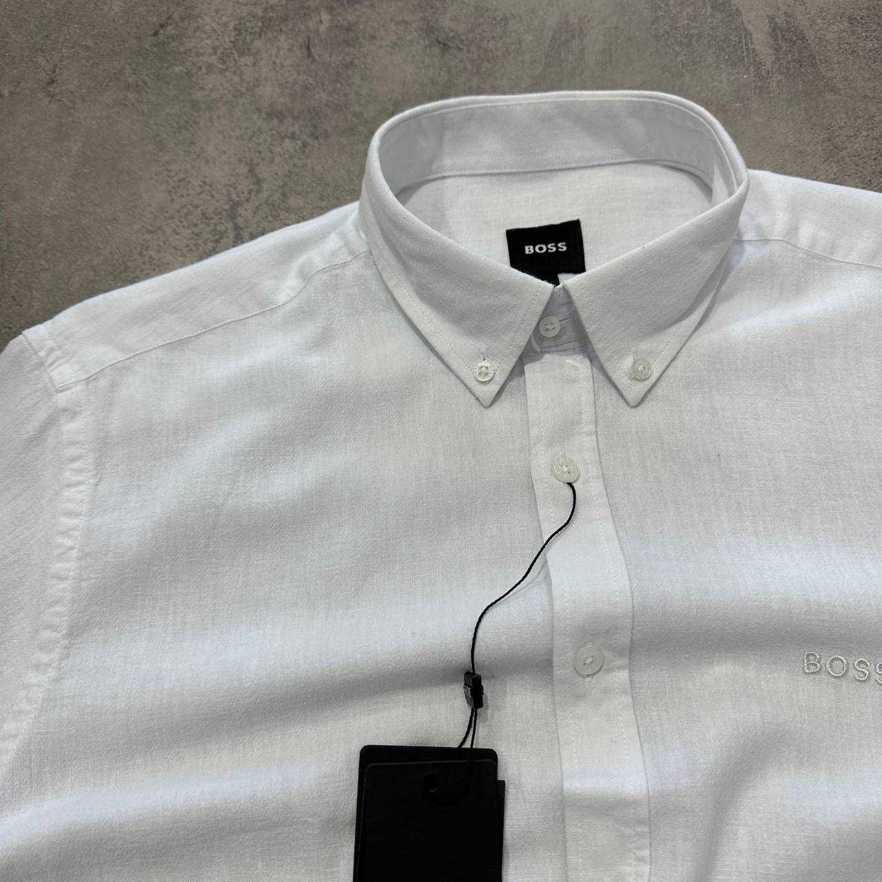 Чоловіча біла сорочка (короткий рукав) Hugo Boss