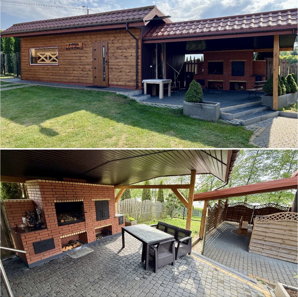 Wynajem Domku nad jeziorem Sauna Bania Jacuzzi Wakacje Nocleg Weekend