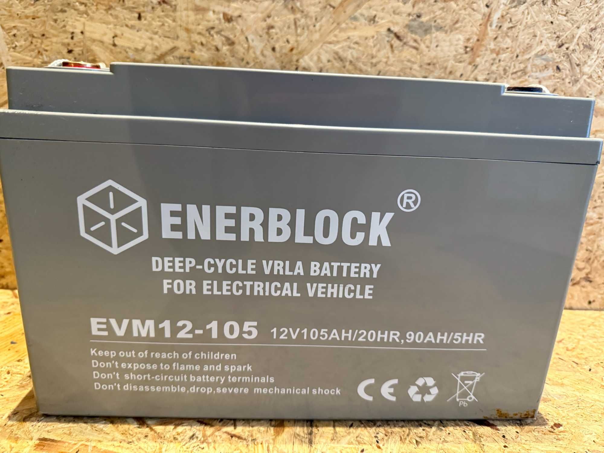 Akumulator Enerblock EVM12-105 ,105Ah stan bardzo dobry 97ah testowany