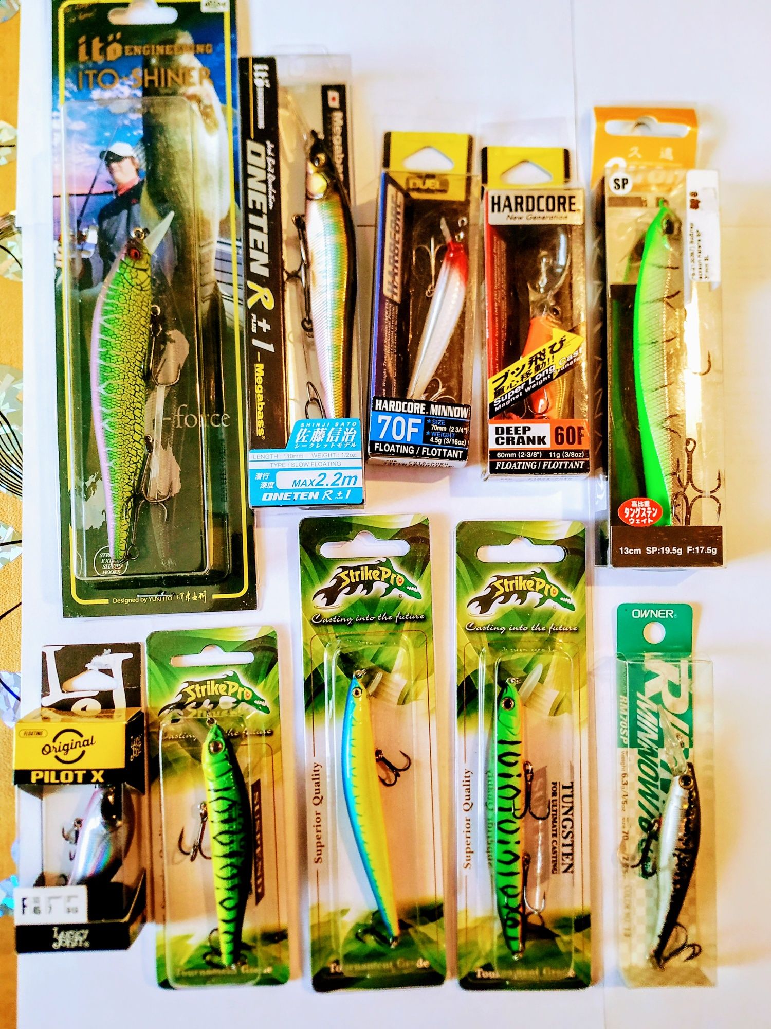Оригинальные воблеры Megabass,  Jackson, Duel, Owner C'ultiva, Strike