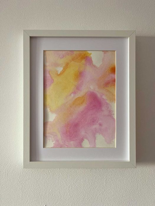 Pintura abstrata em acrílico