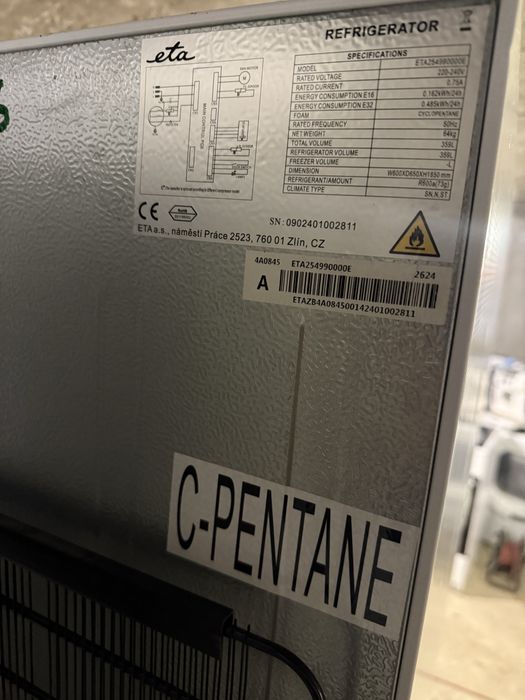 Холодильник без морозилки eta