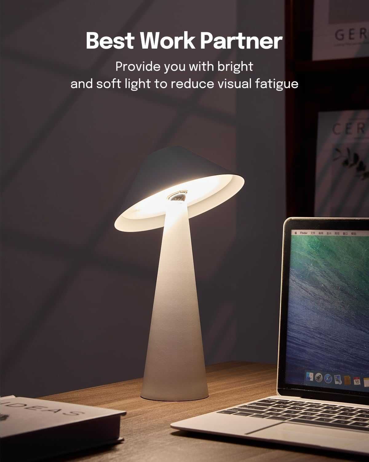 Lampa Nocna Stołowa Magnetycza Kolory RGB LED LALAVON do Domu i Ogrodu