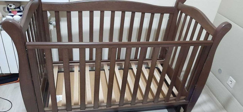 Дитяче ліжко Верес Соня ЛД15 горіх поперечний маятник з ящиком