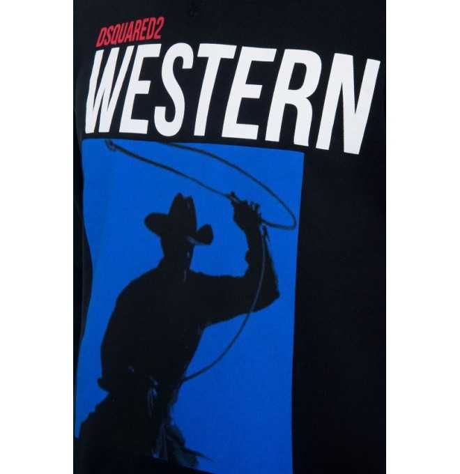 DSQUARED2 markowa włoska bluza WESTERN BLACK